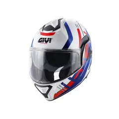 GIVI - Casco Abatible X30 Pulsar Blanco Azul Rojo Brillo