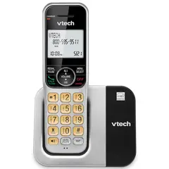 VTECH - Telefóno inalámbrico para el hogar con bloque de llamadas, pantalla grande y botones, pantalla retroiluminada