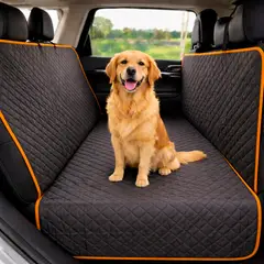 LILE - Protector Para Silla Trasera De Carro Impermeable 3 en 1 borde naranja