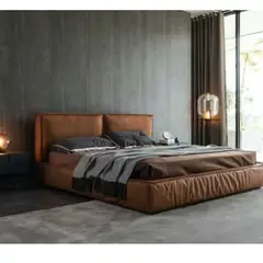 22 GRADOS DECORACION - Cama Leather Queen Cuero Legítimo 225cm x 205cm