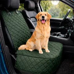 LILE - Protector Para Silla Delantera De Carro Premium Impermeable Verde Militar