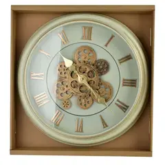 MOBLIHOUSE - Reloj De Pared Colores Pastel 45 Cm Estilo Minimalista Verde Claro