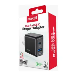 MAXELL - Cargador Carga Rapida Usb-a + Usb-c 30w
