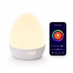 GOSUND - Smart luz nocturna - reloj despertador wifi - para niños