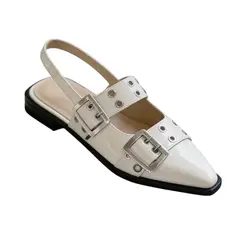 EVEGONZ - Sandalias para Mujer Calzado plano Blanco
