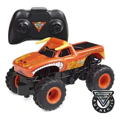 MONSTER JAM - Carro A Control Remoto El Toro Loco Naranja Claro