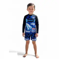1AMIGO - Traje de baño Infantil Buzo y Bóxer - Racing