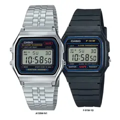 CASIO - Reloj En Pareja Modelo F-91W Y A159W Diseño Casual
