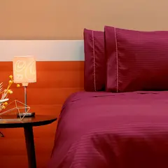LILE - Set Duvet + Sábana Ajustable + Fundas Luxury Vinotinto