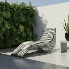 MARTEJIDO - Asoleadora Marea Negro Rattan Tejido -