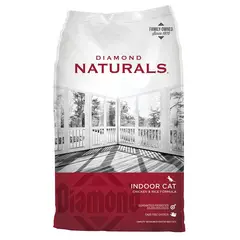 DIAMOND NATURALS - Alimento seco para Gato Indoor Cat 6lb Nutrición Completa para Gatos de Interior