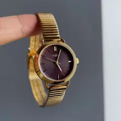 GENERICO - Reloj Dorado Mujer De Acero Estilo Elegante Lujo