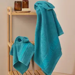 FATELARES - Juego de Toallas Turi 400gr 1 de Cuerpo 1 de Manos Azul Turquesa