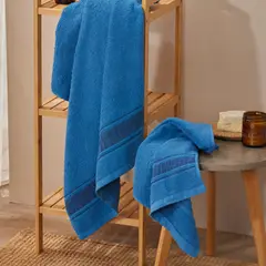 FATELARES - Juego de Toallas Turi 400gr 1 de Cuerpo 1 de Manos Azul