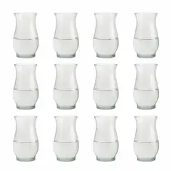 LIBBEY - Set x 12 floreros Hurricane de Vidrio 6.5” 473 ml - Decoración con Velas y Flores