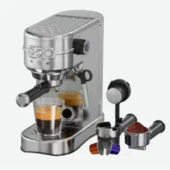 GENERICO - Cafetera Espresso capuccino para café molido y cápsulas semiautomática 20 bares acero JASSY®