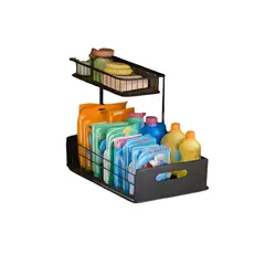 GENERICO - Organizador De Fregadero 2 Niveles En Metal Para Cocina