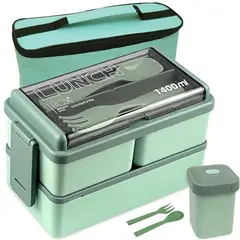 GENERICO - COMBO PORTACOMIDA RECIPIENTES MULTIUSOS ALIMENTOS + OBSEQUIO LONCHERA