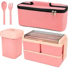 GENERICO - COMBO PORTACOMIDA RECIPIENTES MULTIUSOS ALIMENTOS + OBSEQUIO LONCHERA