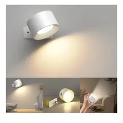 GENERICO - Lampara Pared Led Giratoria 360° Recargable Magnetica