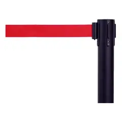 BIGCENTER - Separador De Fila Negro Con Cinta Roja