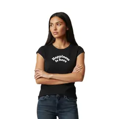 BOCARED - CAMISETA P PARA DAMA CON ESTAMPADO EN COLOR BLANCO