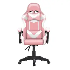 GENERICO - Silla Gamer Ergonómica Reclinable Ajustable con Soporte Lumbar Color Rosa