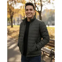 GENERICO - Chaqueta Hombre Invierno Acolchada Impermeable colores varios
