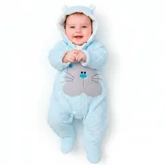 BABY KDS - Mameluco Ovejero Esquimal Termico Bebe - Azul