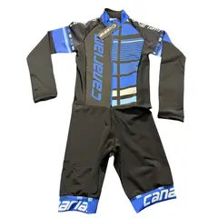 DISTRIONLINE - Uniforme Patinaje Licra Niñas Entrenamiento Y Competencia Color Azul Talla 10