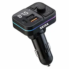GENERICO - Cargador para Auto Bluetooth con Transmisor FM, Manos Libres, USB, Reproductor MP3 y Carga Rápida