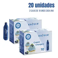 BIGCENTER - Set De Cápsulas Dispensador Crema Chantilly X20 Unds Kayser