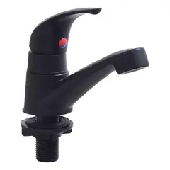 GENERICO - Llave Lavamanos Palanca Negra Plástica