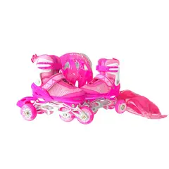 CHICAGO - PATINES RECREATIVOS ROSADO AJUSTABLE 32-33-34-35-36 + KIT + BOLSO