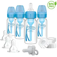 DR BROWNS - Set De Teteros flujo Natural Anticólicos Azul