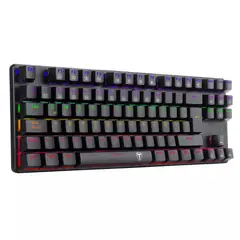 T-DAGGER - Teclado Gamer Mecanico Bora Lite Rainbow con Switch Red, Negro