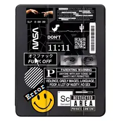 PHONETIFY - Funda Plegable para iPad Pro 12.9 Pulgadas 6ta Generación con Diseño Restricted Area