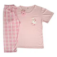 EMPIJAMADAS - Pijama Mujer Pantalon Capri y Camisa Manga Corta