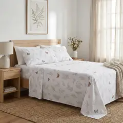 MY HOME STORE - Juego Sábanas Butterfly Print