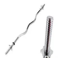 SPORT FITNESS - BARRA Z BARRA LARGA PARA PESAS DE DISCO ESTANDAR BARRA CURVA W