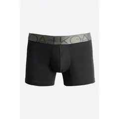 KOAJ - Bóxer negro trunk-corto con elástico en contraste estam Hombre