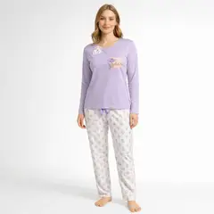 EMPIJAMADAS - Pijama Mujer Pantalon Largo y Camisa Manga Larga