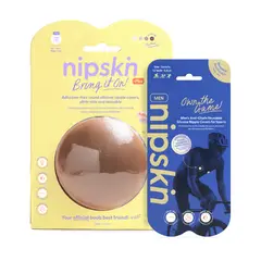 NIPSKIN - Kit Cubrepezones Pareja Anti-Roce Reutilizable Él + Sin Adhesivo Ella - Nipskin®