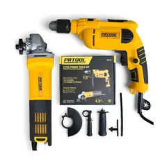 PROTOOL - Combo Taladro Percutor 800W y Pulidora 4.5 710W PA1D PACHA 110V
