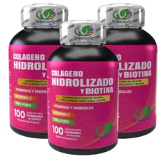 NATURAL ENERGY PRODUCTS - Colágeno Hidrolizado + Biotina Americano Piel y Uñas Fuertes x 1000 mg