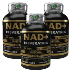 NATURAL ENERGY PRODUCTS - NAD + Resveratrol Americano Antienvejecimiento Avanzado x 1500 mg
