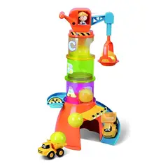 JUGANDO Y EDUCANDO - Juego Interactivo 5 En 1 Grúa Apilable De Colores Para Niños