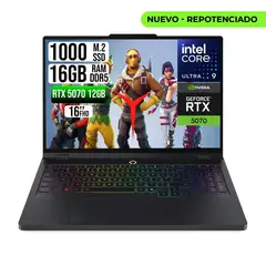 LENOVO - PORTATIL LEGION PRO 5 INTEL CORE U9-275HX RTX 5070TI SSD 1TB RAM 16GB 16" OLED WQXGA