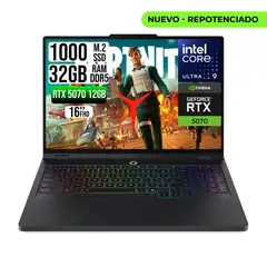 LENOVO - PORTATIL LEGION PRO 5 INTEL CORE U9-275HX RTX 5070TI SSD 1TB RAM 32GB 16" OLED WQXGA