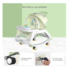 BEBESITOS - SILLA COCHE PARA BEBE MULTIFUNCIONAL TODO EN UNO CON RUEDAS Y ACCESORIOS VERDE